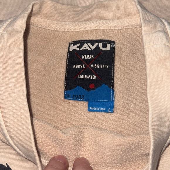 Kavu Core Crew Sweatshirt, size L, EUC - Picture 4 of 6